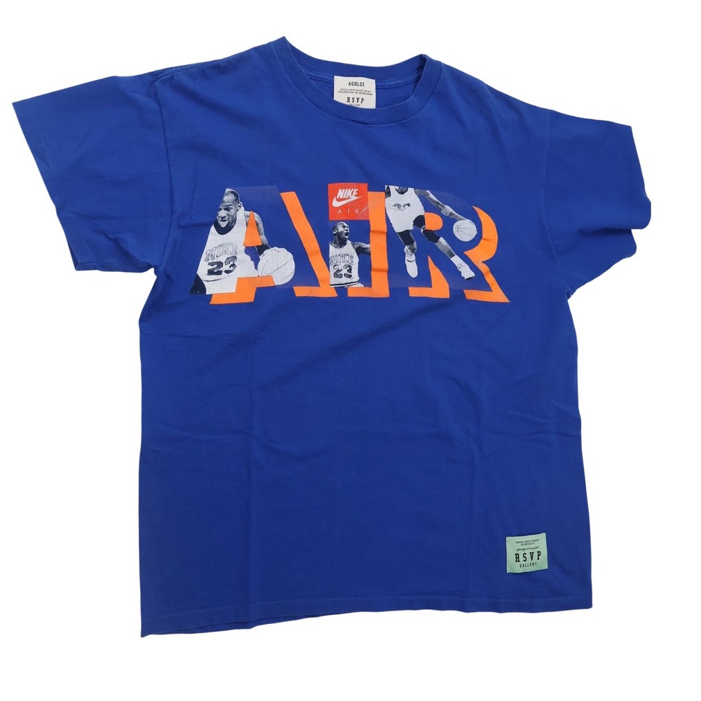 Agolde Nike RSVP Gallery T-Shirt M‎ Blue Michael Jordan Air Graphic Cotton Mens